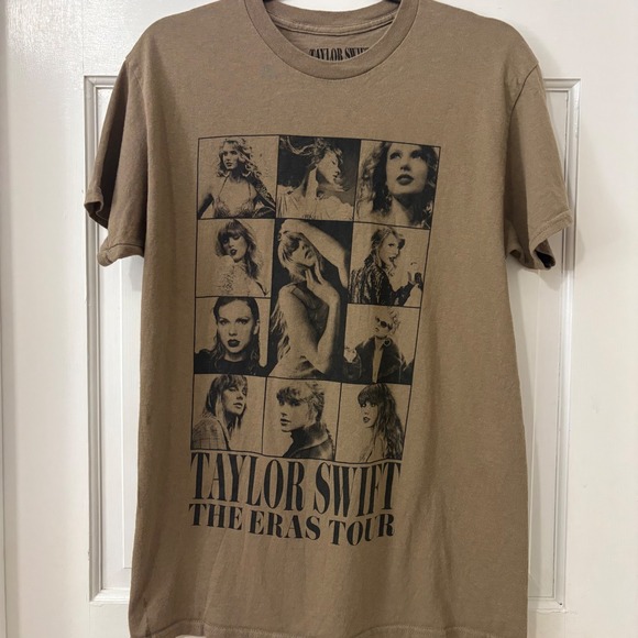 Taylor Swift Tops - Taylor Swift The Eras Tour 2023-2024 T-Shirt M Brown Cotton Concert Tee Official